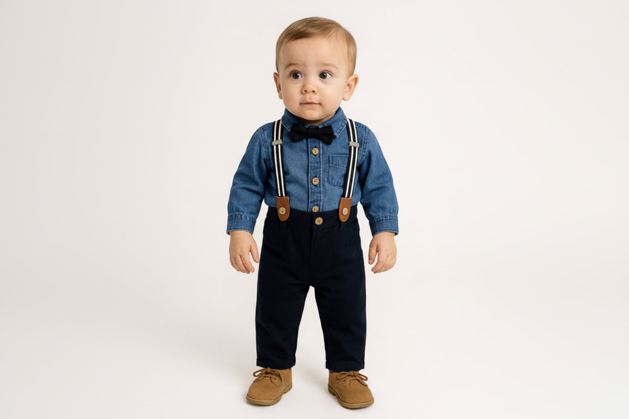 Compleu cămașă body și pantaloni