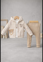 Set 3 piese cu dungi pentru băieți, 0-3-6-9-12 luni