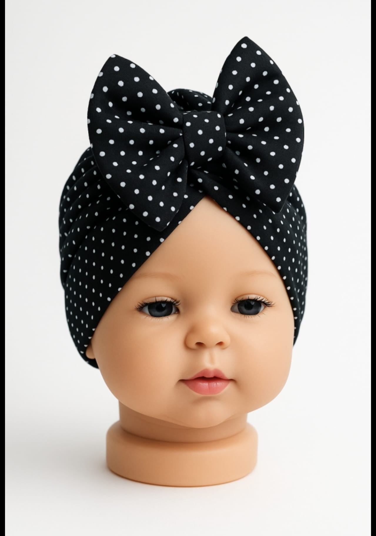 Turban Sari cu buline, din bumbac, pentru bebeluși, 0-6 luni, pentru fetițe