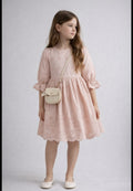 Rochie brodată &nbsp;cu geanta Kids 6-13 ani&nbsp;