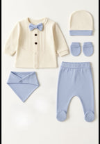 SET BABY 0-3 LUNI CU 5 PIESE ȘI PAPION&nbsp;