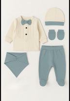 SET BABY 0-3 LUNI CU 5 PIESE ȘI PAPION&nbsp;