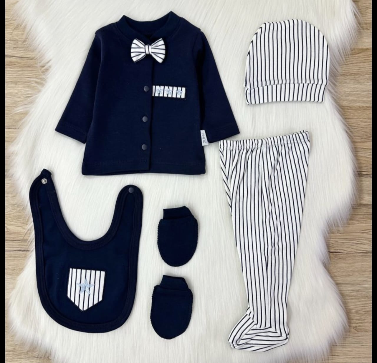 Baby Zuhu 0-3 Luni Papion Set 5 Piese Nou Nascut