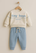SET SPORT PENTRU BĂIEȚI CU IMPRIMEU„TINY BOYS”, VÂRSTE 1-2-3-4&nbsp;