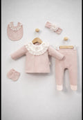 Set de 5 piese MINICAYZEN cu guler floral brodat, 0-3 luni&nbsp;