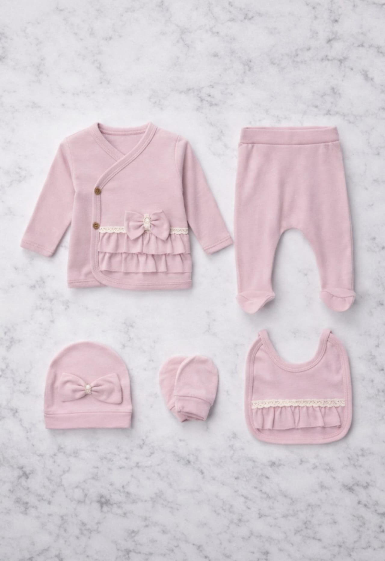 COSTUM &nbsp;BABY 0-3 LUNI CU VOLANELE&nbsp;