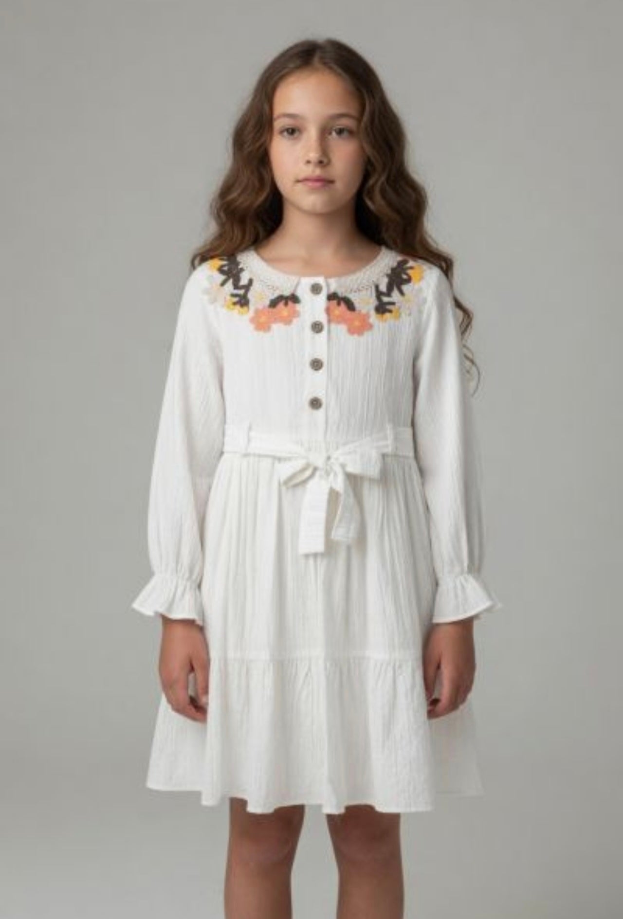 Rochie Muselina cu guler croșetat &nbsp;6–12