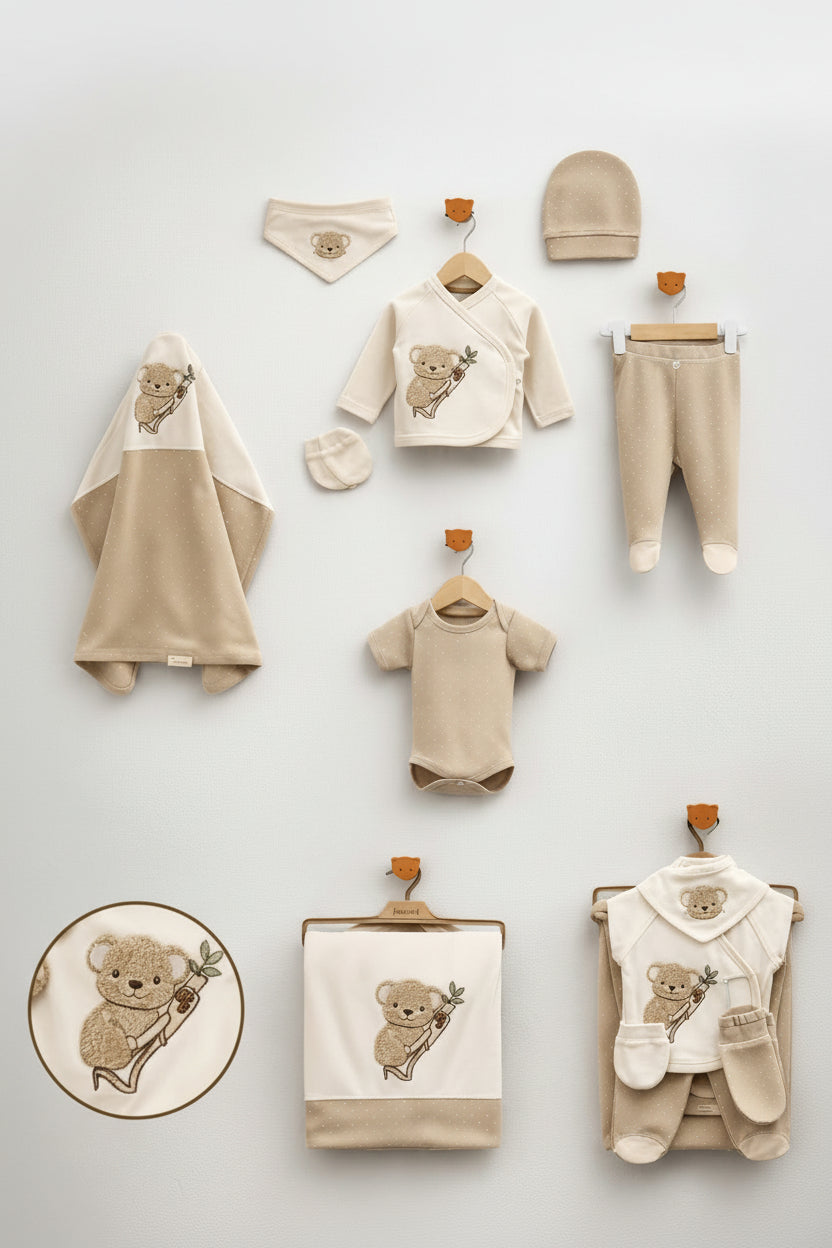 Set de 7 piese pentru nou-născuți cu design Koala