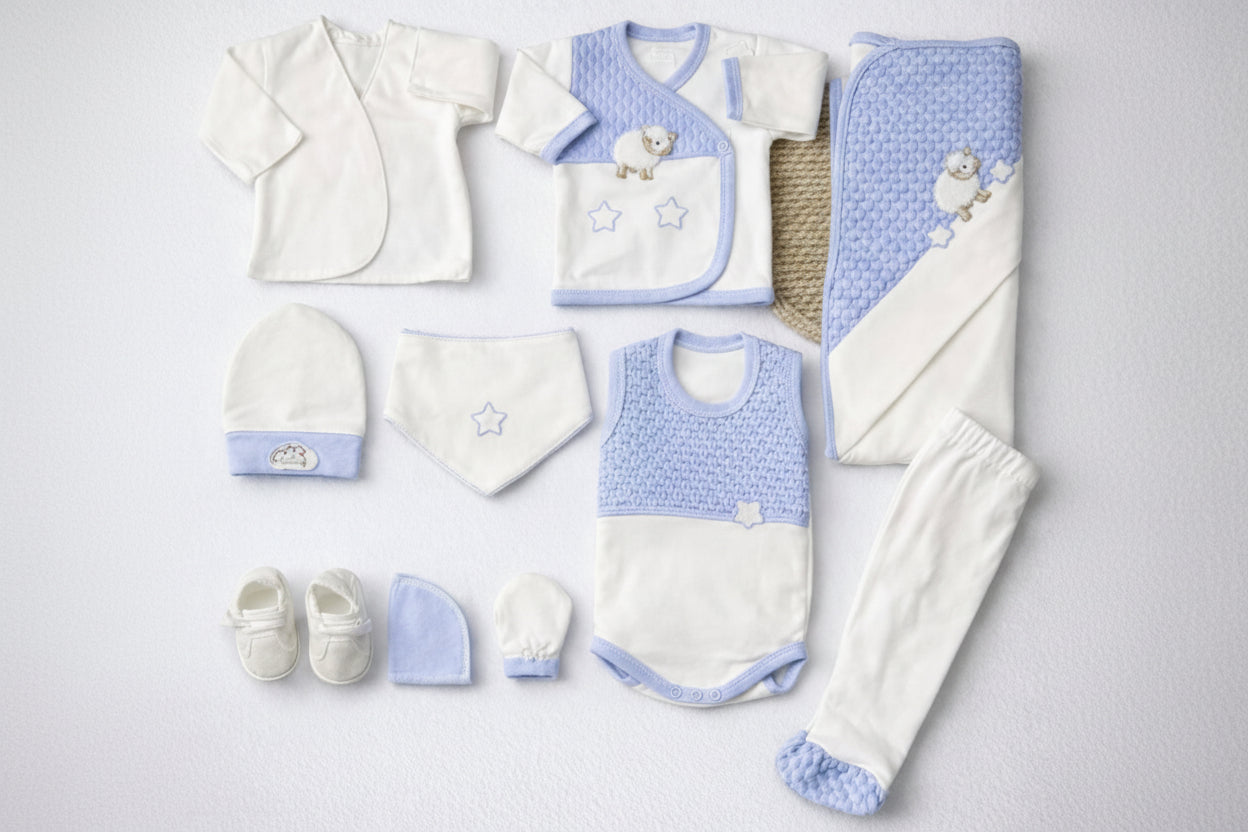 CONCON SET 10 PIESE LUXURY NOU-NĂSCUT