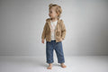 Set cardigan tricotat Missolix 9/24 luni cu buzunare și blăniță