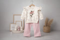 Set 2 piese pentru bebe ANILÇO cu floare